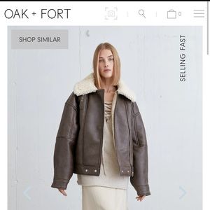 Oak + fort aviator jacket